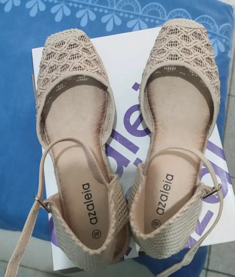 Sandalias beige Azaleia tejidas - 2