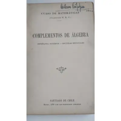 Complementos de Álgebra , antiguo - miniatura 2