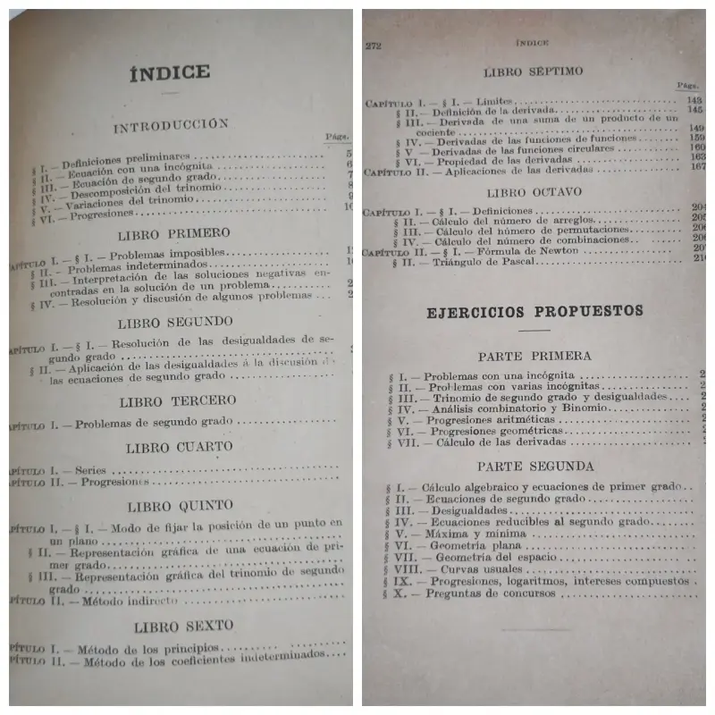 Complementos de Álgebra , antiguo - 3