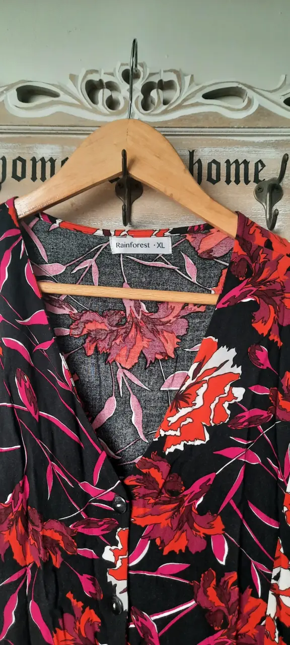 Vestido largo floral talla xl - 2