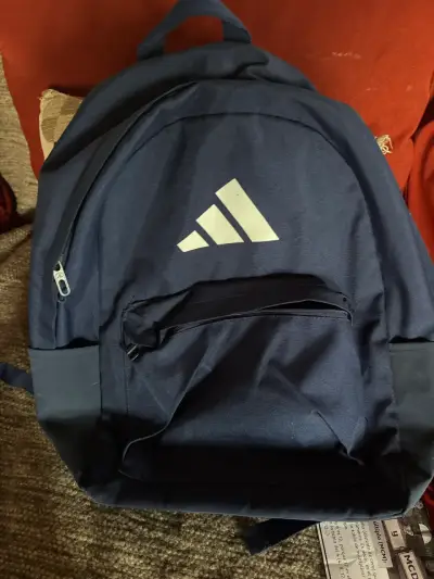 Mochila azul con logo Adidas - miniatura 1