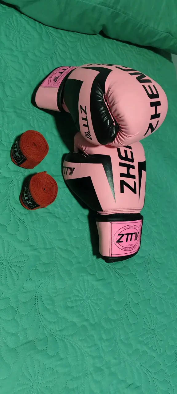 Guantes de boxeo rosados ZTT - 3