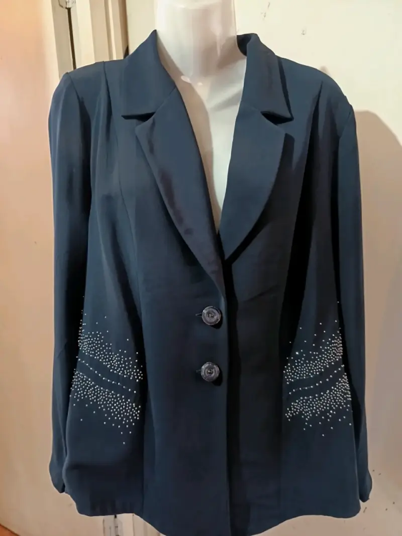 Blazer azul con detalles brillantes - 2