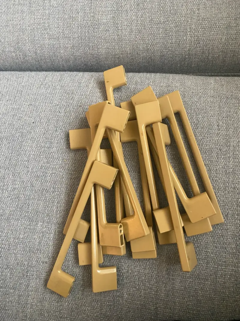 Set de tiradores de mueble doradas - 3