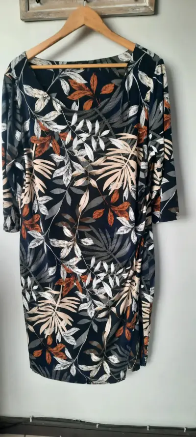 Vestido floral manga larga talla XXL - miniatura 1