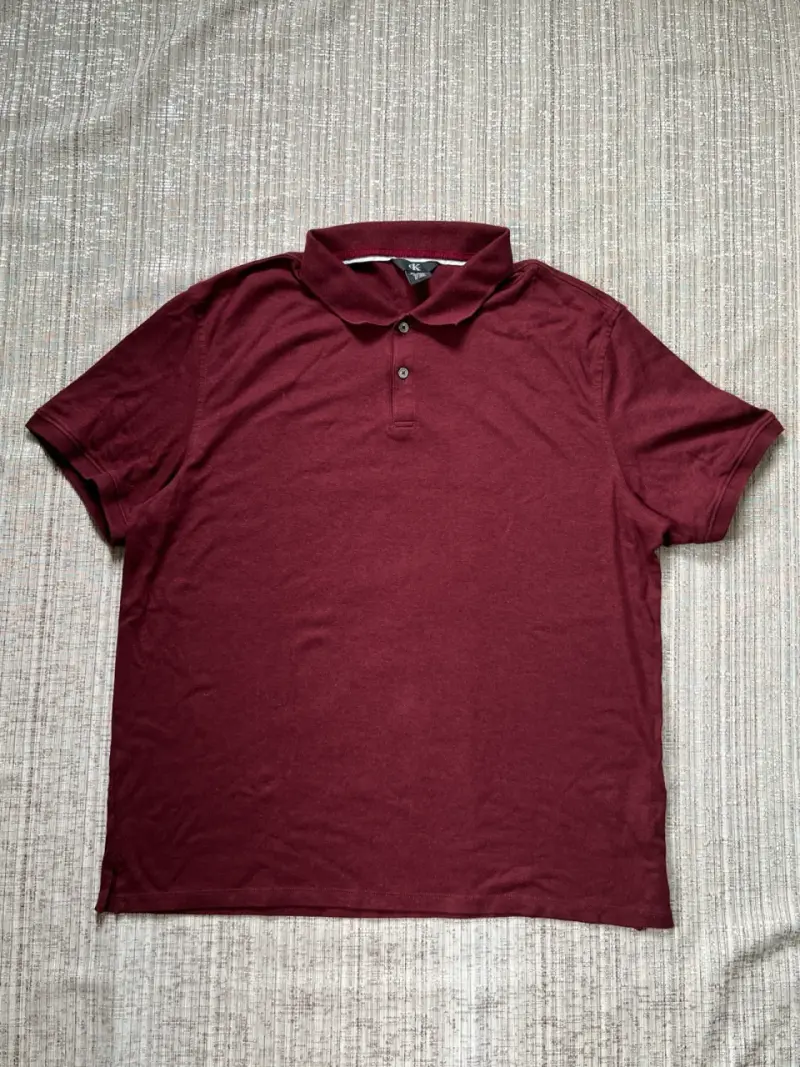 Polera polo calvin klein burdeo hombre - 1