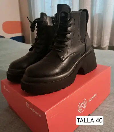 🔥 BOTINES NEGROS WEIDE TALLA 40 - miniatura 2