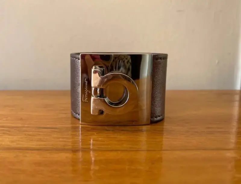 Pulsera Ferragamo Gancini marrón - 2