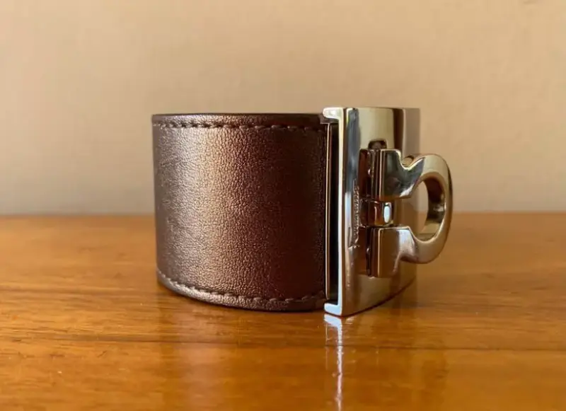 Pulsera Ferragamo Gancini marrón - 3
