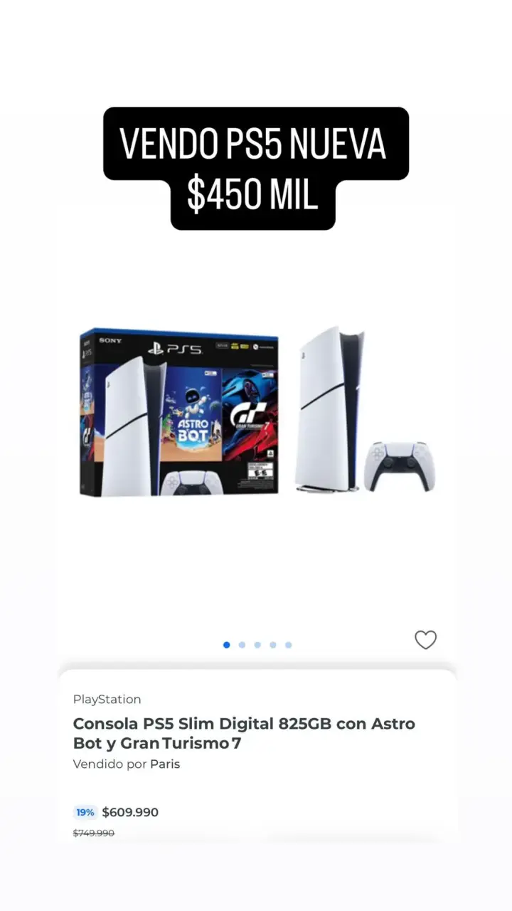Consola PS5 Slim Digital 825GB
