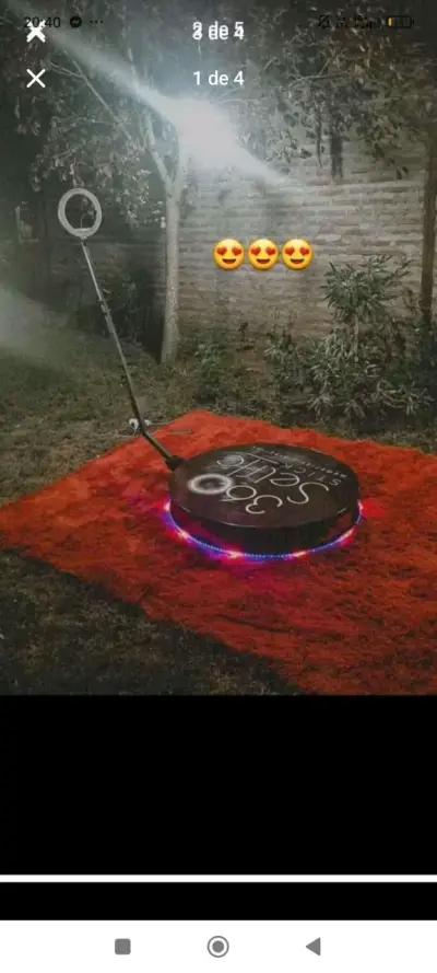 Plataforma fotográfica 360° con luces LED - miniatura 1