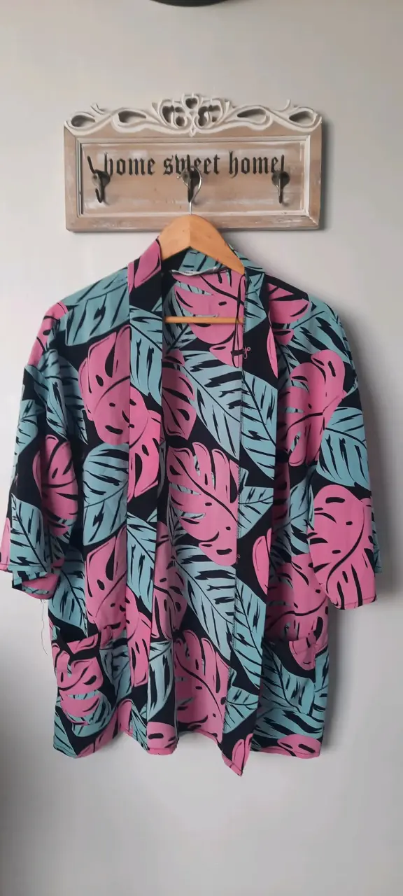 Kimono estampado hojas tropicales - 2