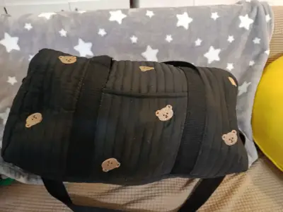 Bolso maternal negra con ositos - miniatura 5
