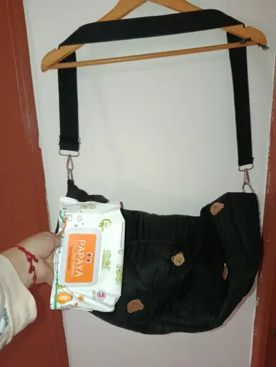 Bolso maternal negra con ositos - miniatura 6