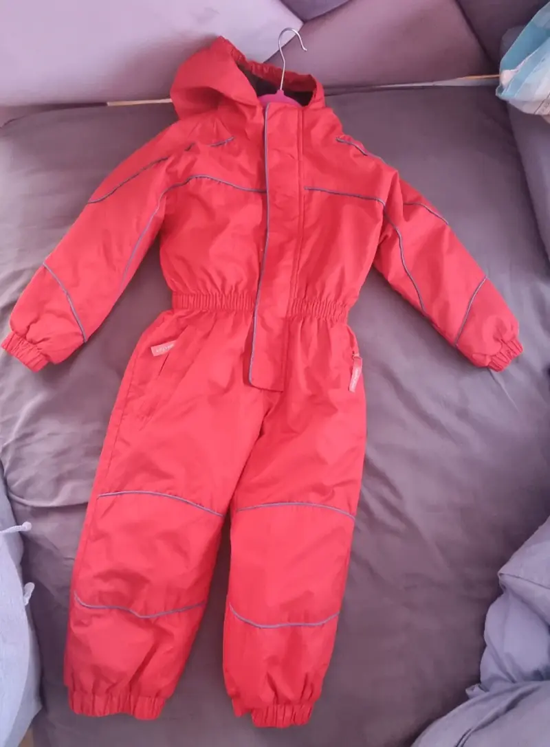 Enterito infantil rojo impermeable para la nieve - 1