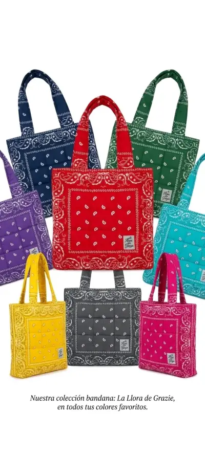Bolsos bandana acolchados  coloridos - miniatura 1
