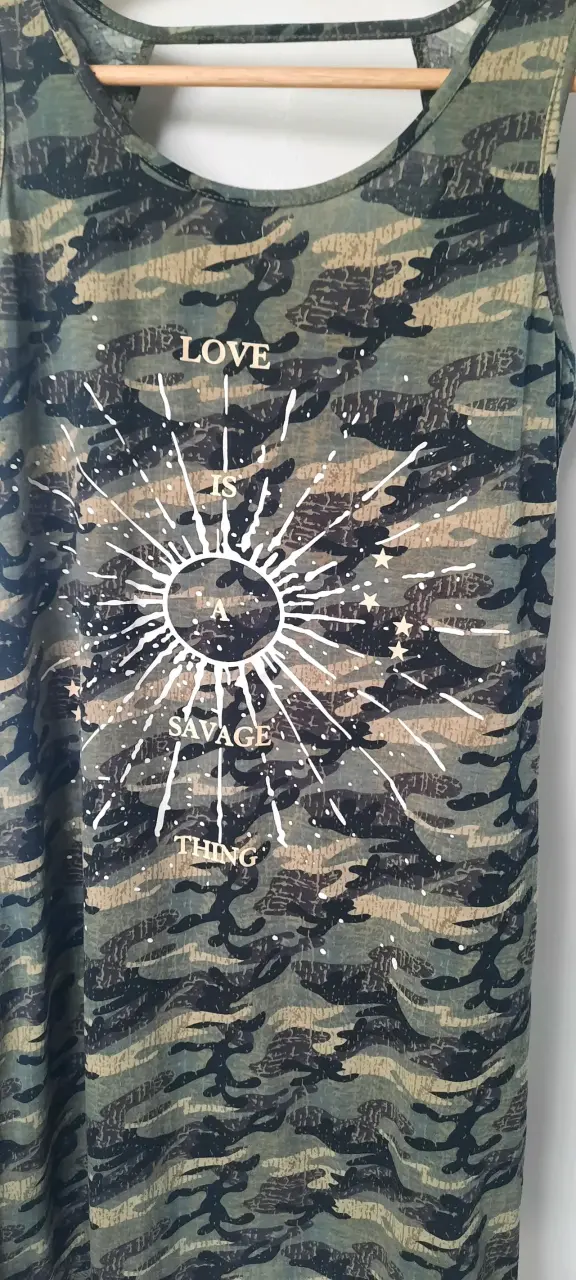 Vestido militar estampado talla S - 2