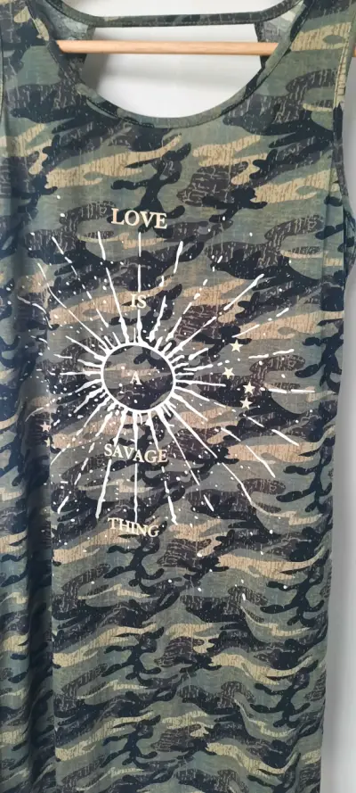 Vestido militar estampado talla S - miniatura 2