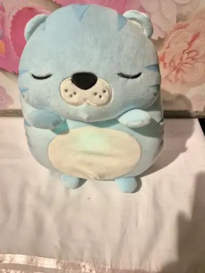 Peluche dormilón Teo  azul suave - miniatura 1
