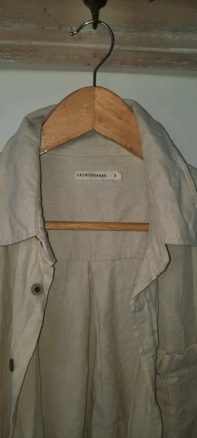 Camisa beige manga corta hombre talla S - miniatura 2