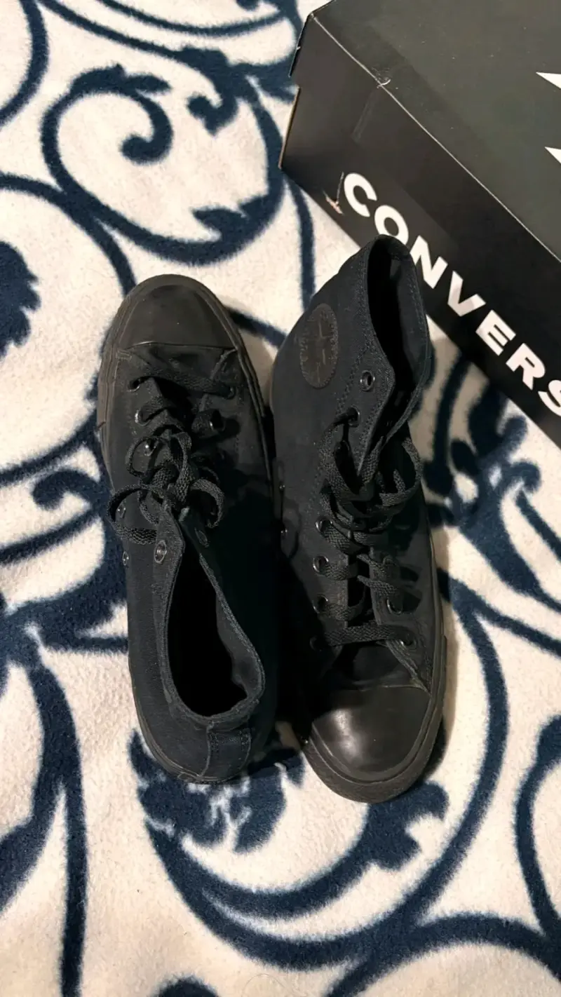 Zapatillas negras Converse altas - 2