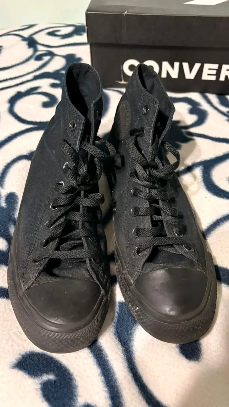 Zapatillas negras Converse altas - 5