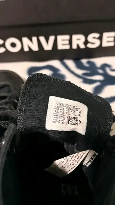 Zapatillas negras Converse altas - miniatura 6