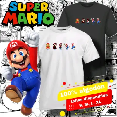 Poleras Super Mario 100% algodón - miniatura 1