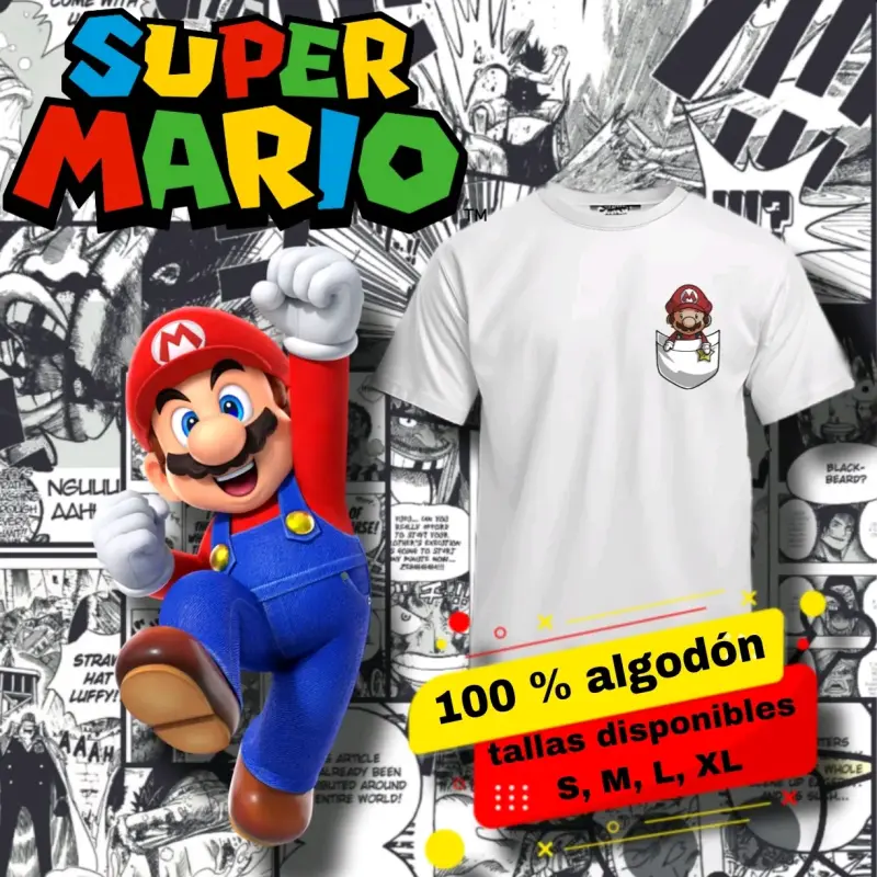 Poleras Super Mario 100% algodón - 2