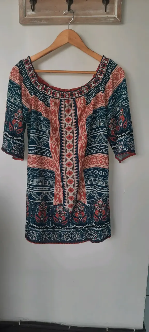 Blusa estampada bohemia talla S grande - 1