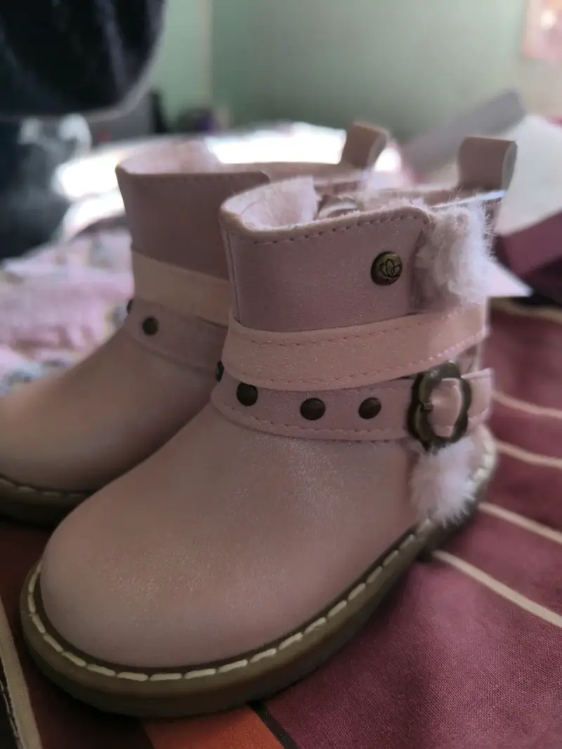 Botas rosadas de invierno - 1