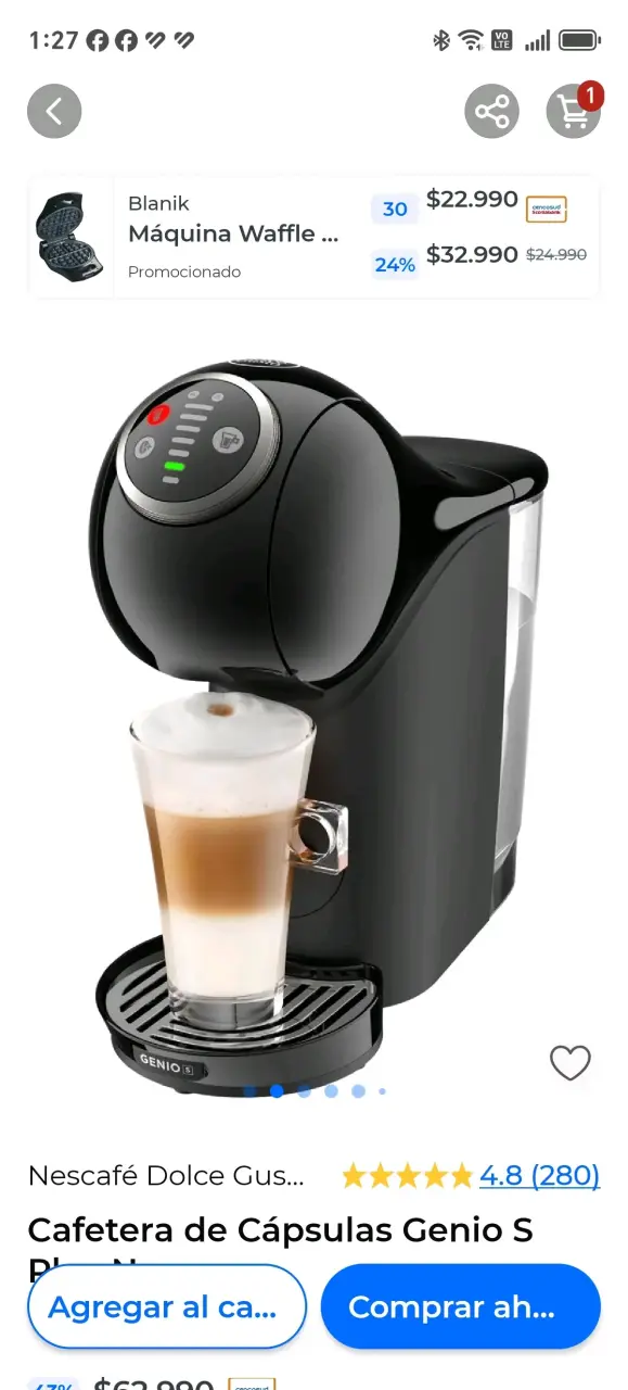Cafetera de cápsulas Genio S - 1