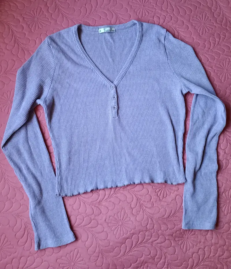 Polera Crop manga larga