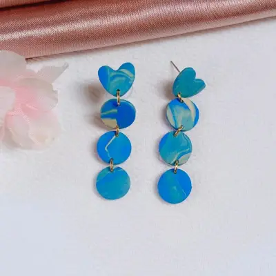 Pendientes largos colgantes - miniatura 2