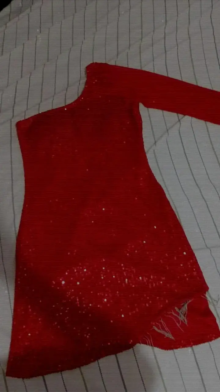 Vestido rojo asimétrico