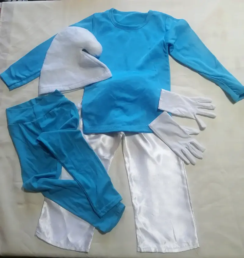 Disfraz infantil Pitufo azul con gorro
