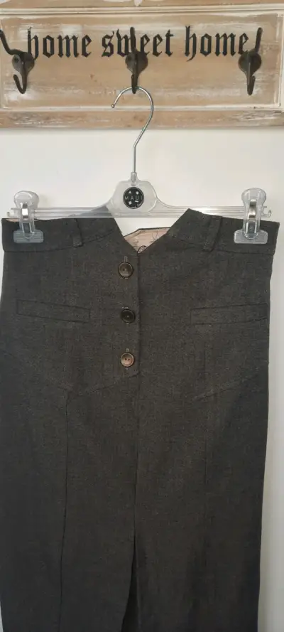 Falda gris oscura elegante talla S - miniatura 2