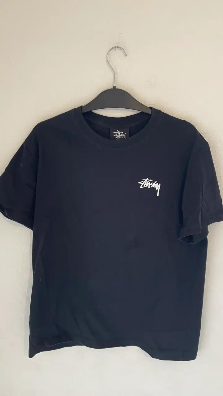 Polera negra estampado Stussy - 1
