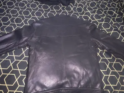 Chaqueta de cuero Norton negra - miniatura 3