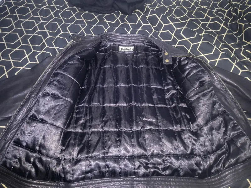 Chaqueta de cuero Norton negra - 5