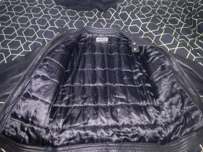 Chaqueta de cuero Norton negra - miniatura 5