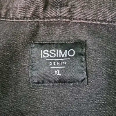 Chaqueta crop negra de mezclilla con capucha XL - miniatura 2