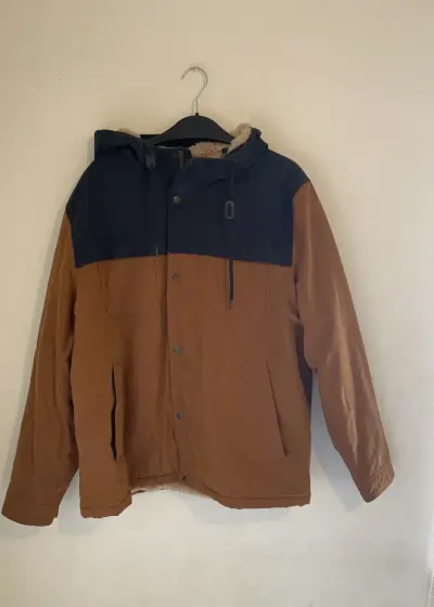 Parka bicolor con capucha - miniatura 1