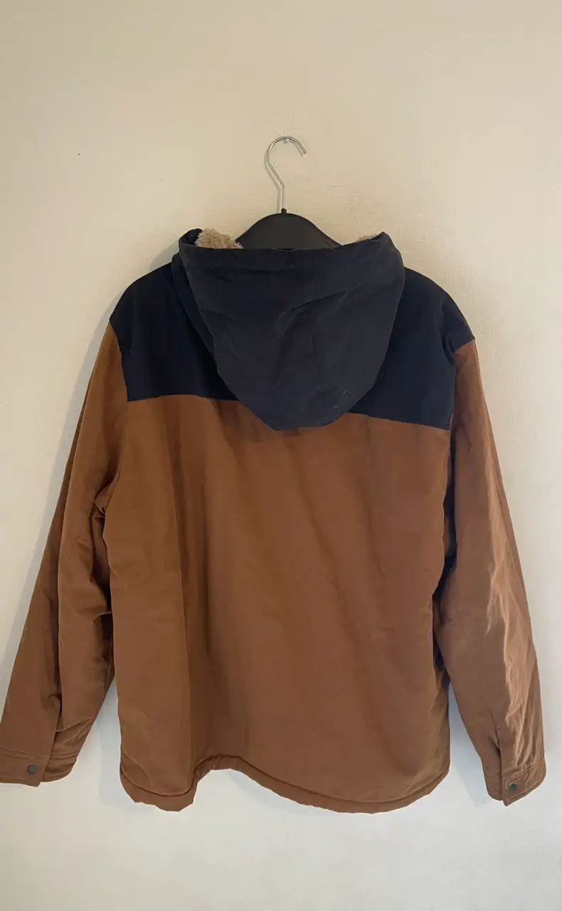 Parka bicolor con capucha - 2