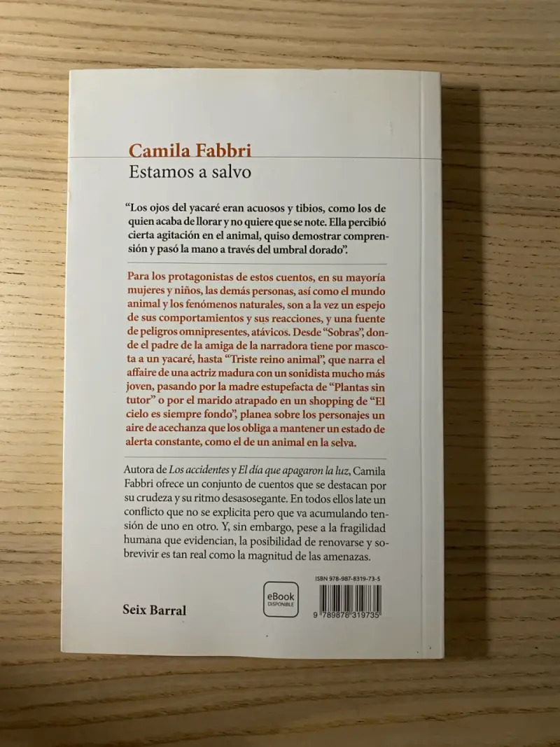 Libro 'Estamos a salvo' de Camila Fabbri - 2