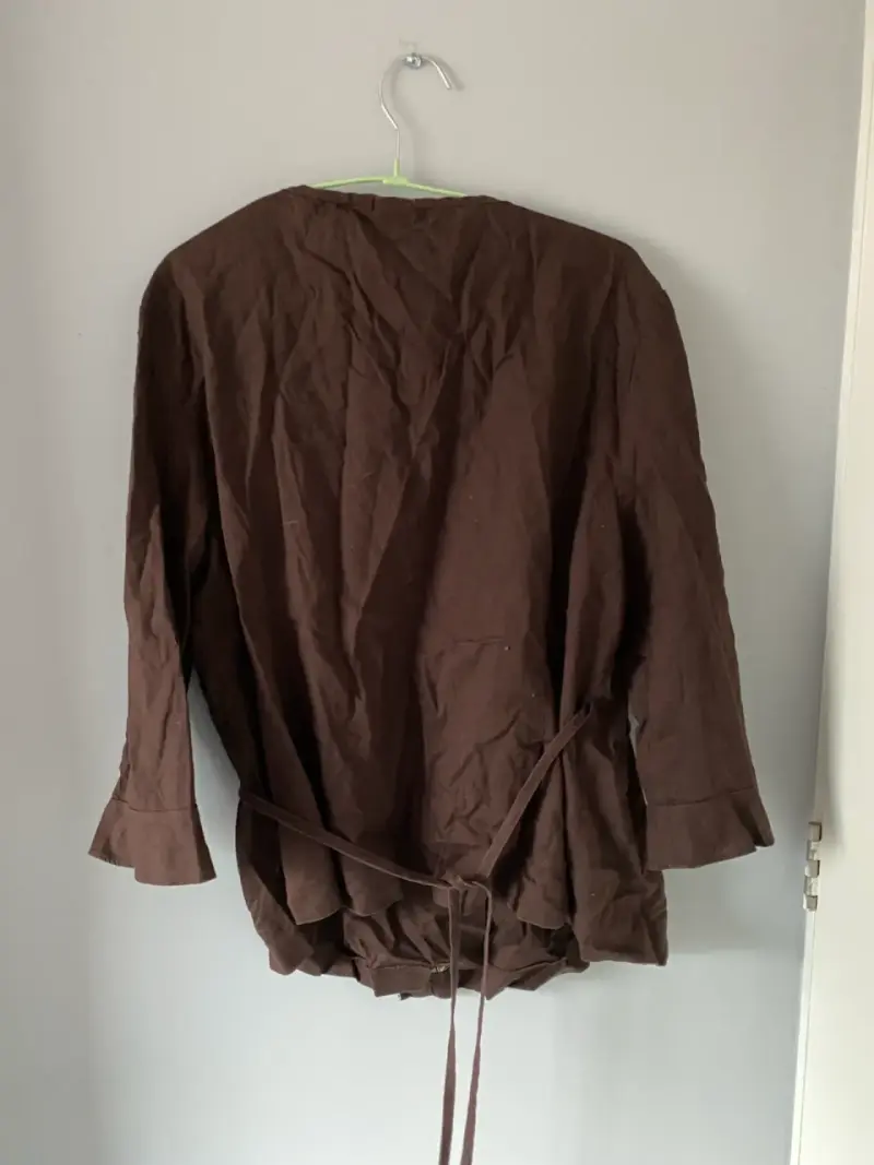Blusa café estilo Kimono - 2