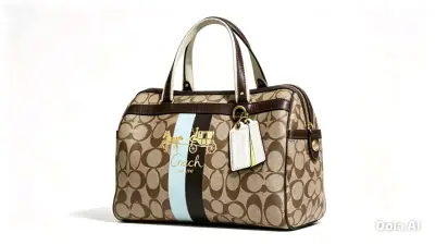 Bolso satchel Coach bicolor - miniatura 2