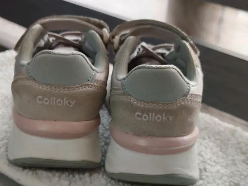 Zapatillas de niña beige rosadas - 4