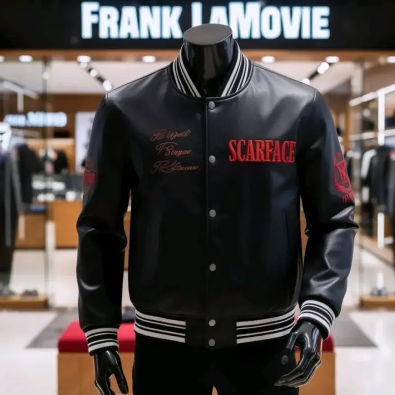 Chaqueta varsity negra Scarface - 1