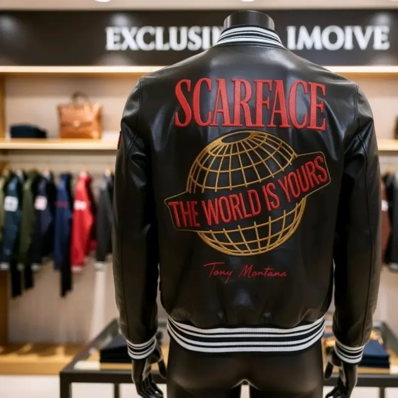 Chaqueta varsity negra Scarface - 2